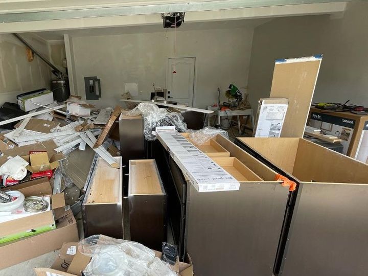 Commercial cleanout — cabinets and materials removed from a property